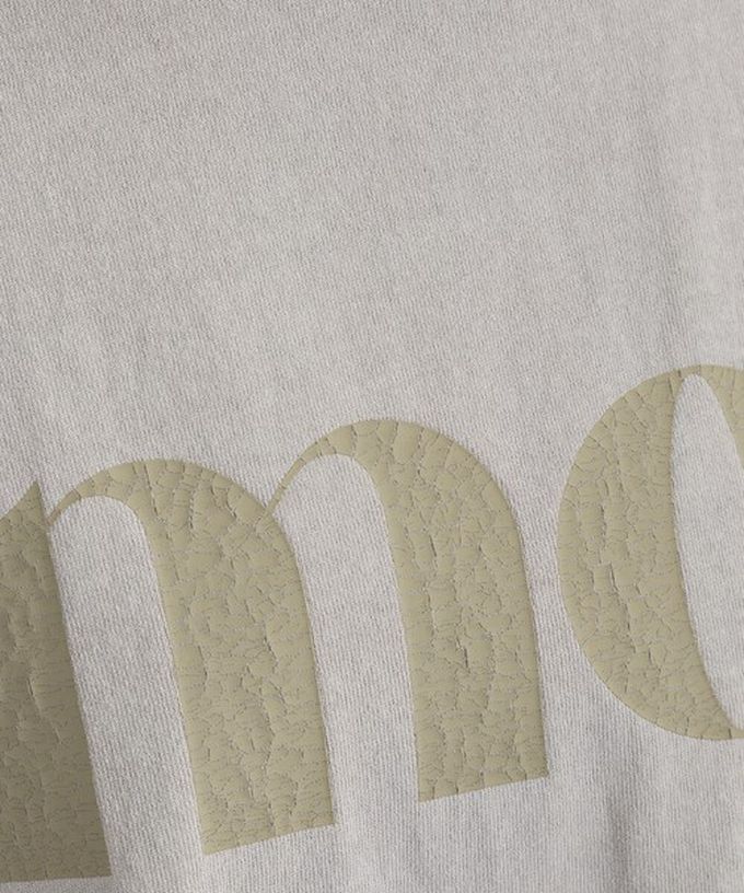 日本 Lupilien - 純棉復古刷色簡約落肩五分袖上衣-珊瑚橘