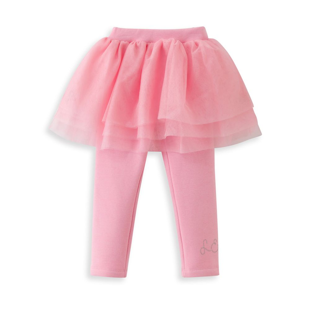 麗嬰房 - 網路獨家款 假兩件網紗裙褲-粉色