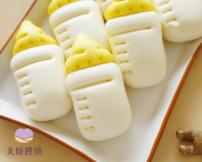 美姬饅頭 - 奶瓶鮮乳造型饅頭-35g*6顆