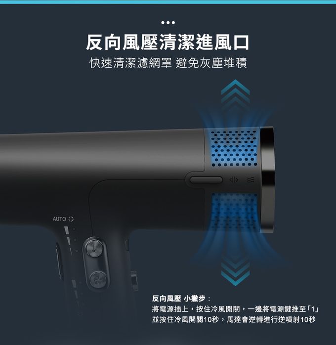 日本 TESCOM - 專業級負離子吹風機 TD880ATW-霧黑色