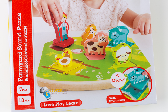 德國 Hape - 快樂農場有聲立體拼圖