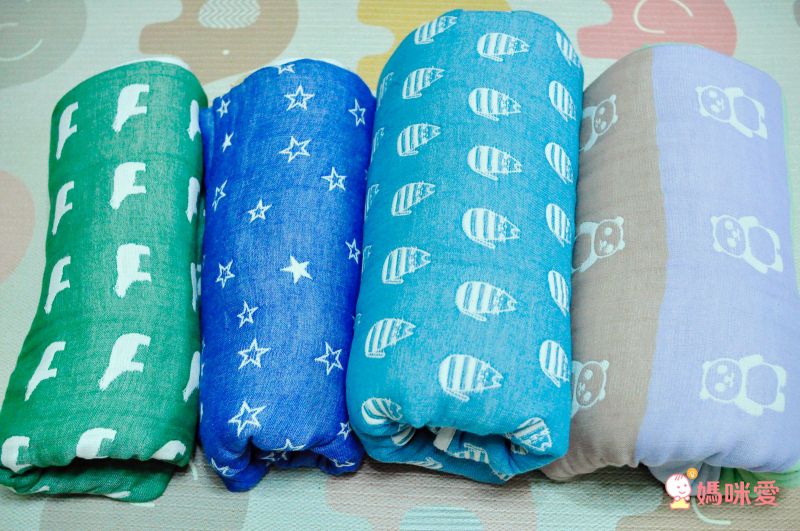 日本 Fuwara - 日本製三河木棉六重紗蓋毯-彩色蘑菇 (70x100cm)