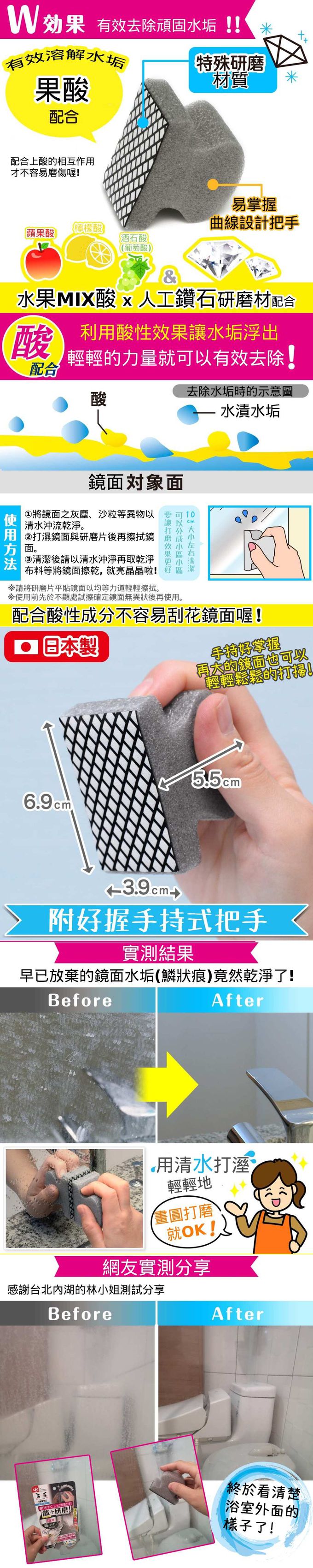 日本 LEC - 果酸添加鏡面鑽石研磨海綿