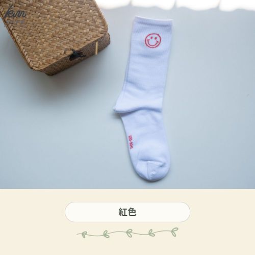 MIT台灣製 精梳棉2/2純棉女襪 滿滿微笑款-隨機出色 (12雙組)