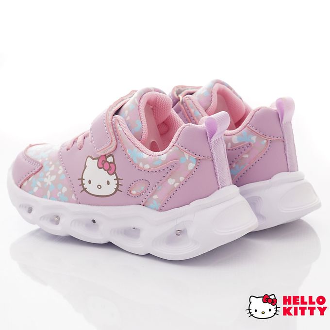 hello kitty 小花電燈炫亮款(中小童段)-休閒鞋-紫