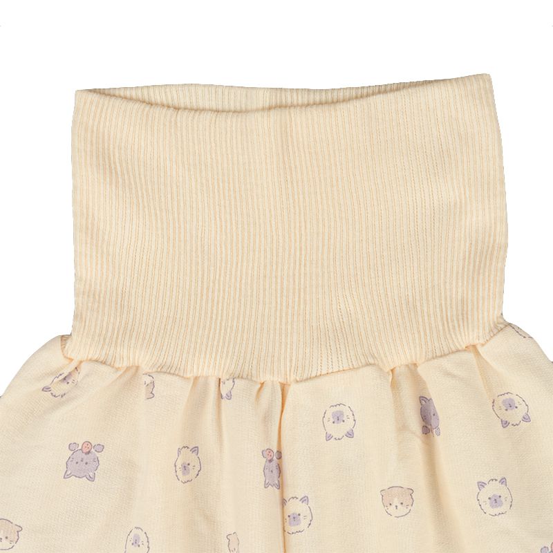 akachan honpo - 長袖家居服 穿衣練習-小貓-象牙白色