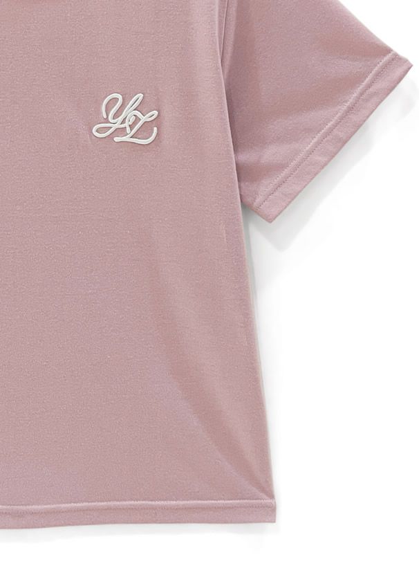 日本 GRL - LOGO刺繡百搭純棉短T-黑