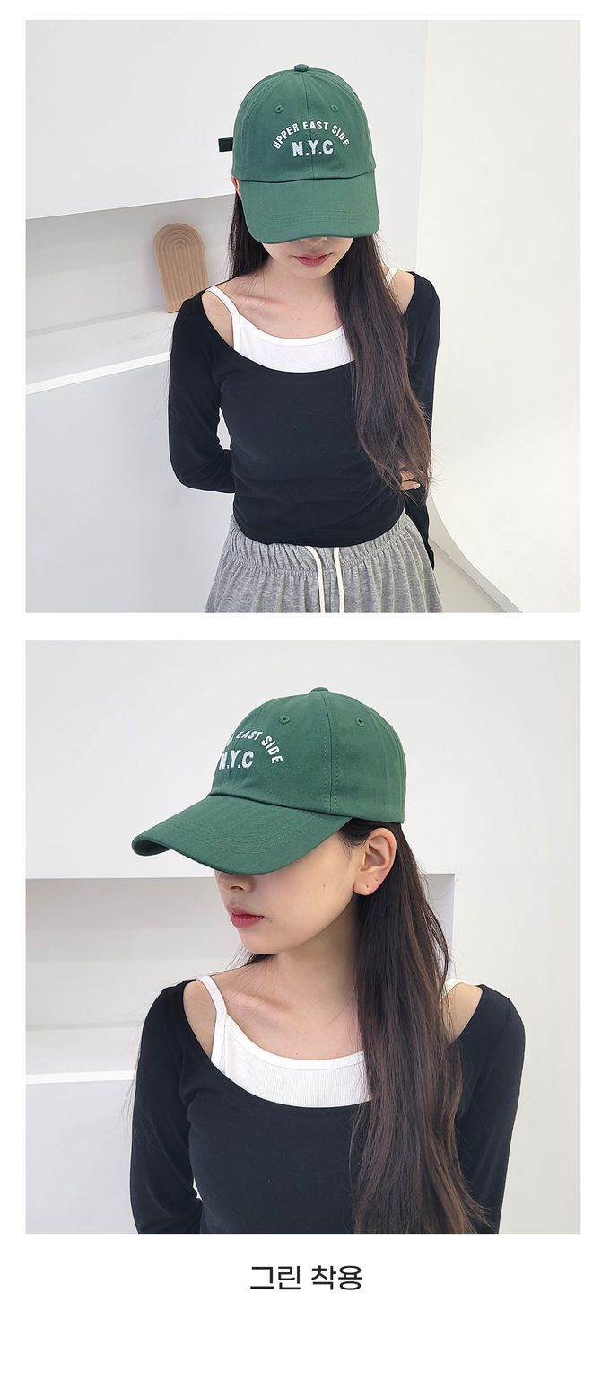 韓國 Soo&Soo - 美式經典復古老帽-N.Y.C-橘