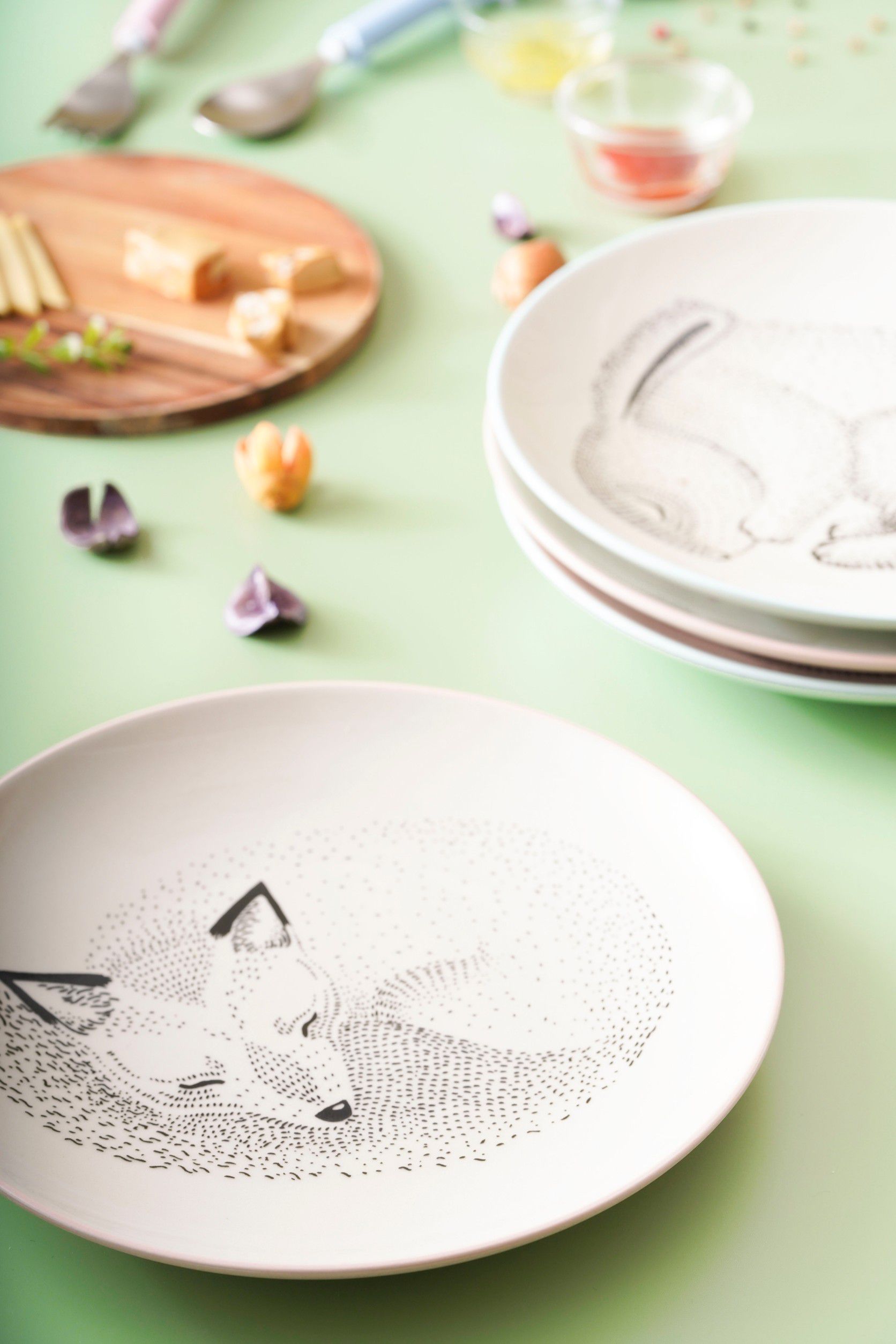 BLOOMINGVILLE - 沉睡森林動物-4/入 8吋盤