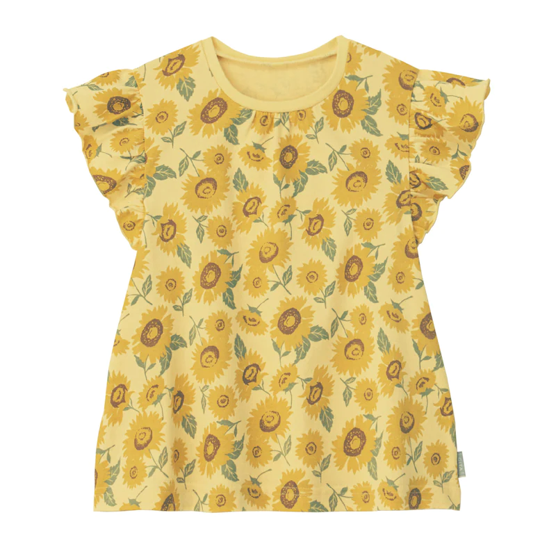 日本千趣會 - GITA 涼爽天竺棉短袖上衣-粉紅鶴-白