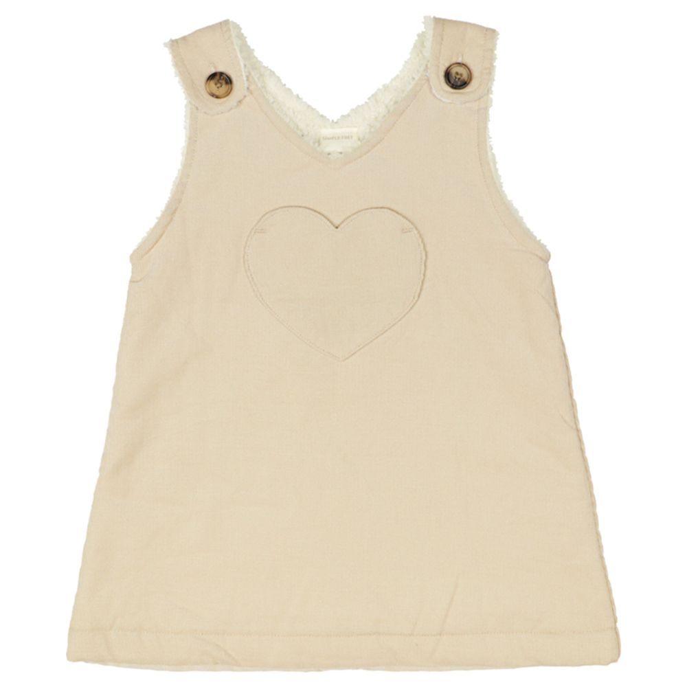 背心裙--內裡刷毛-淺卡其色