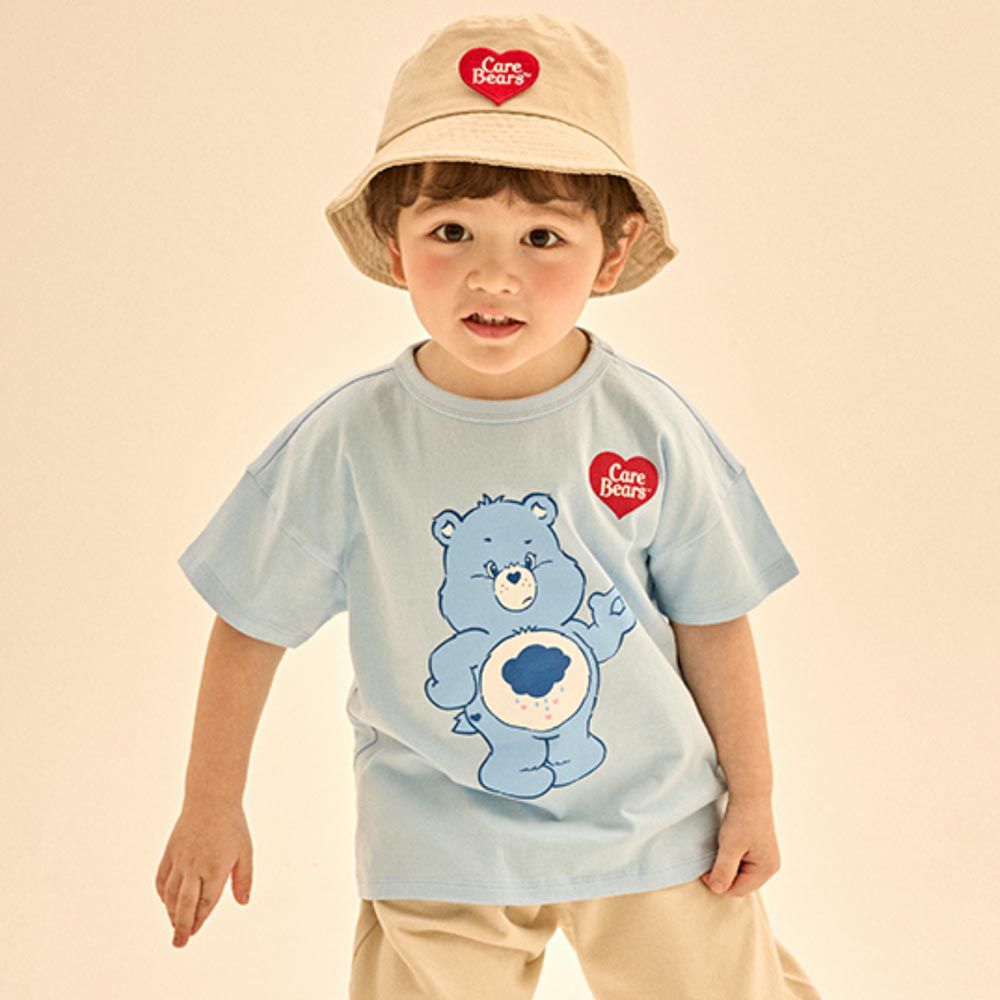 韓國 Care Bears - 聯名款短袖上衣-憂鬱藍熊-淺藍