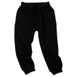 akachan honpo - 10分經典褲-毛圈內裡寬鬆合身款-黑色