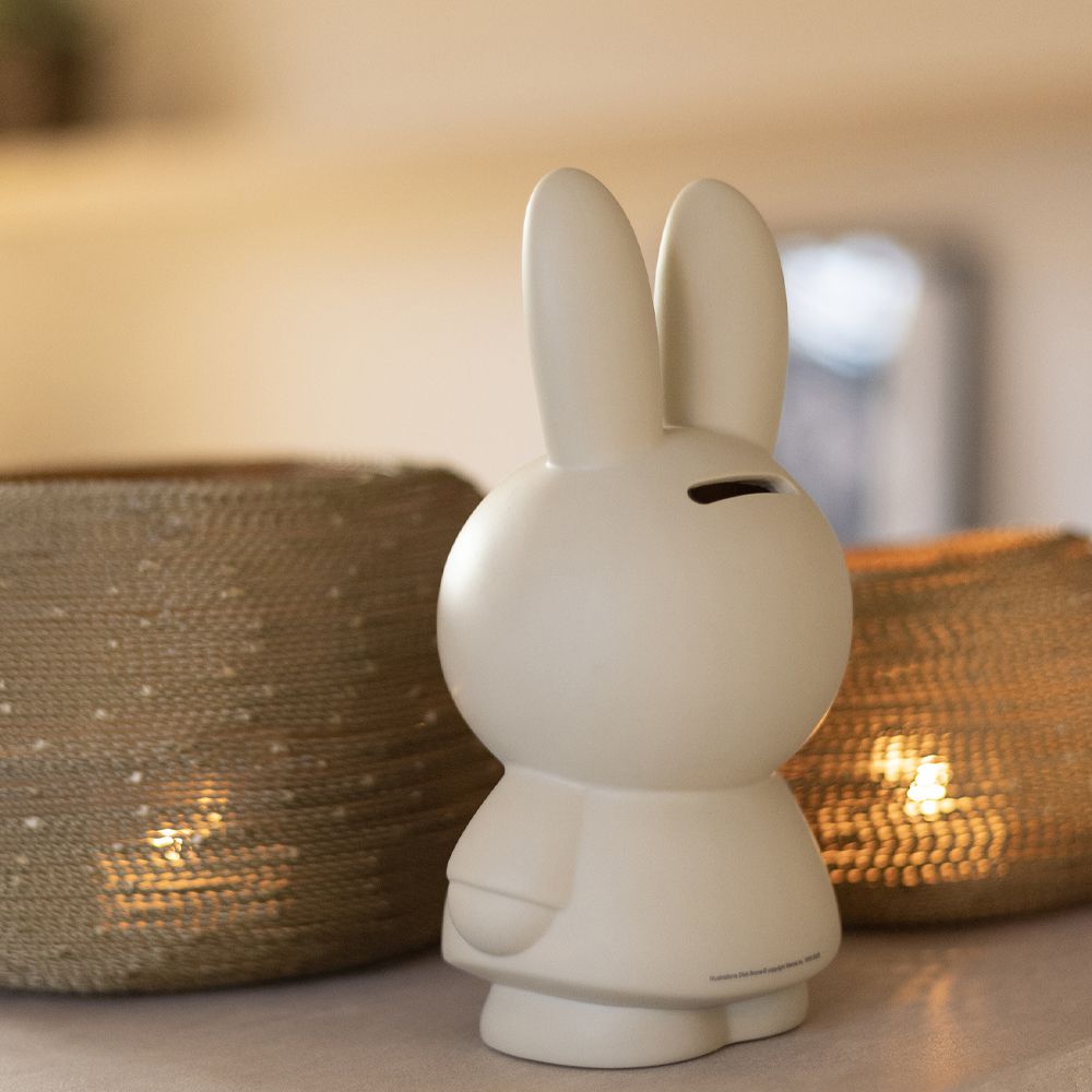 Miffy米菲兔公仔存錢筒(小號)-大地色