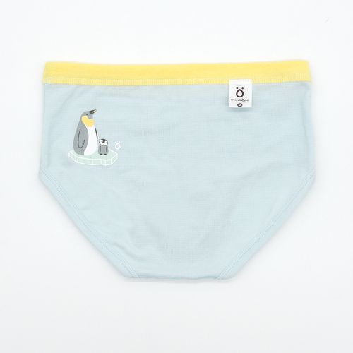 minihope美好的親子生活 - 男童三角褲-裂冰上的企鵝-淺藍