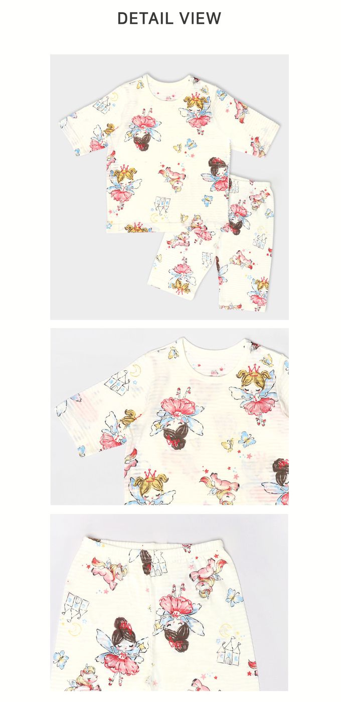 韓國 Mellisse - 韓製輕薄透氣7分袖家居服(無螢光棉)-獨角獸仙女