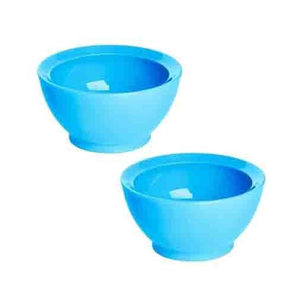 美國 Calibowl - 8oz防漏學習碗-淺藍x2入