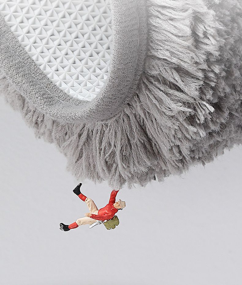 (加厚)快速吸水植絨浴室腳踏墊-白色