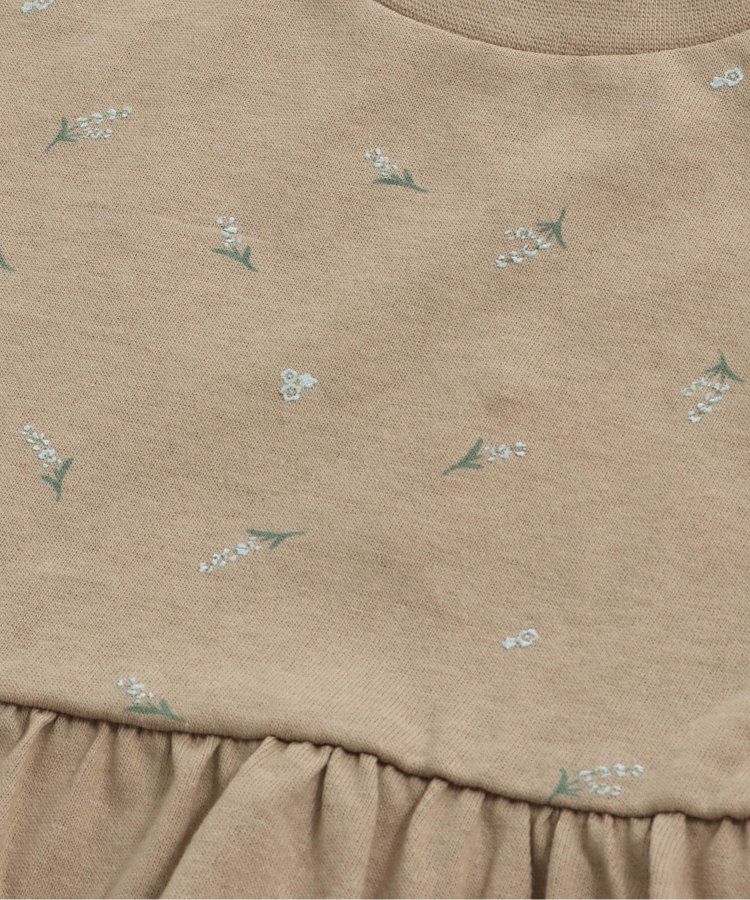 日本 apres les cours - 清新小白花蝴蝶結短袖上衣-水藍