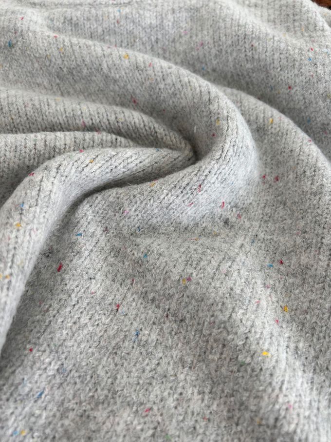 韓國女裝連線 - 日常簡約混紡長袖針織上衣-灰綠 (FREE)