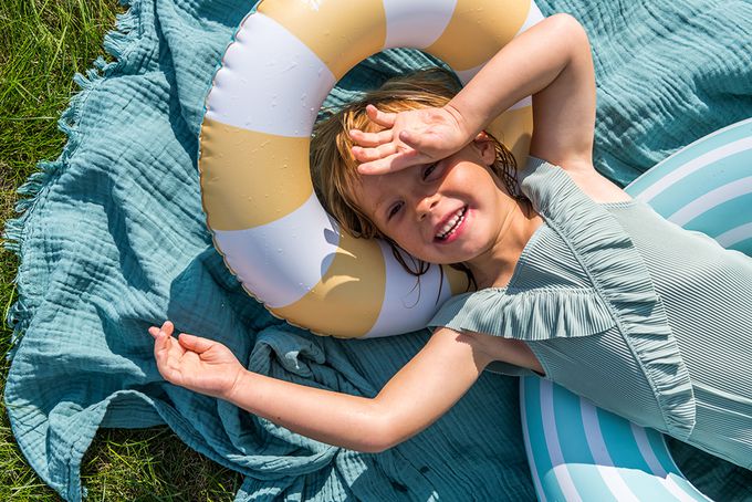 比利時 QUUT - 游泳圈-香蕉藍(60cm)