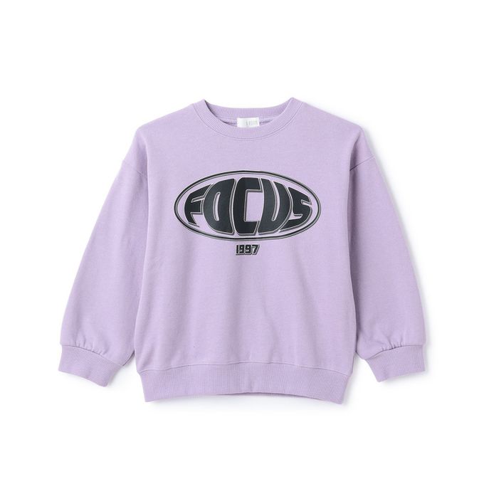 日本 b-ROOM - 100%棉 美式印花縮口大學長袖上衣-雜灰