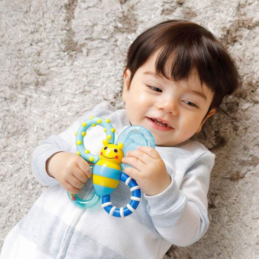 akachan honpo - Sassy固齒器-蜜蜂-藍色