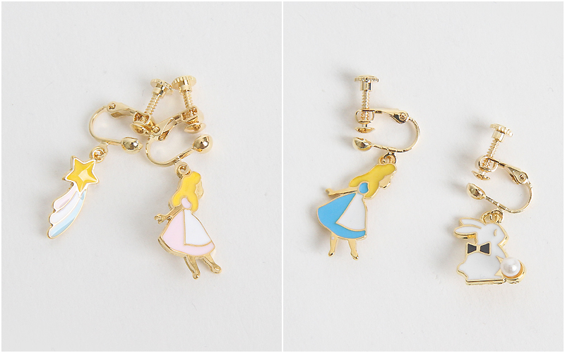 韓國 Babyblee - 童話耳夾-愛麗絲-藍