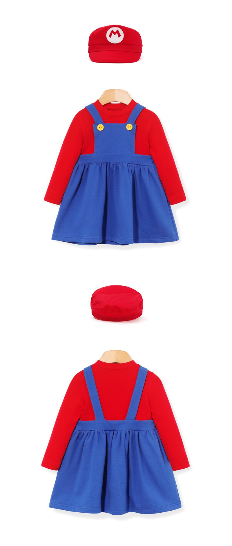 韓國 OZKIZ - 卡通女寶套裝(附帽子)/萬聖節-紅