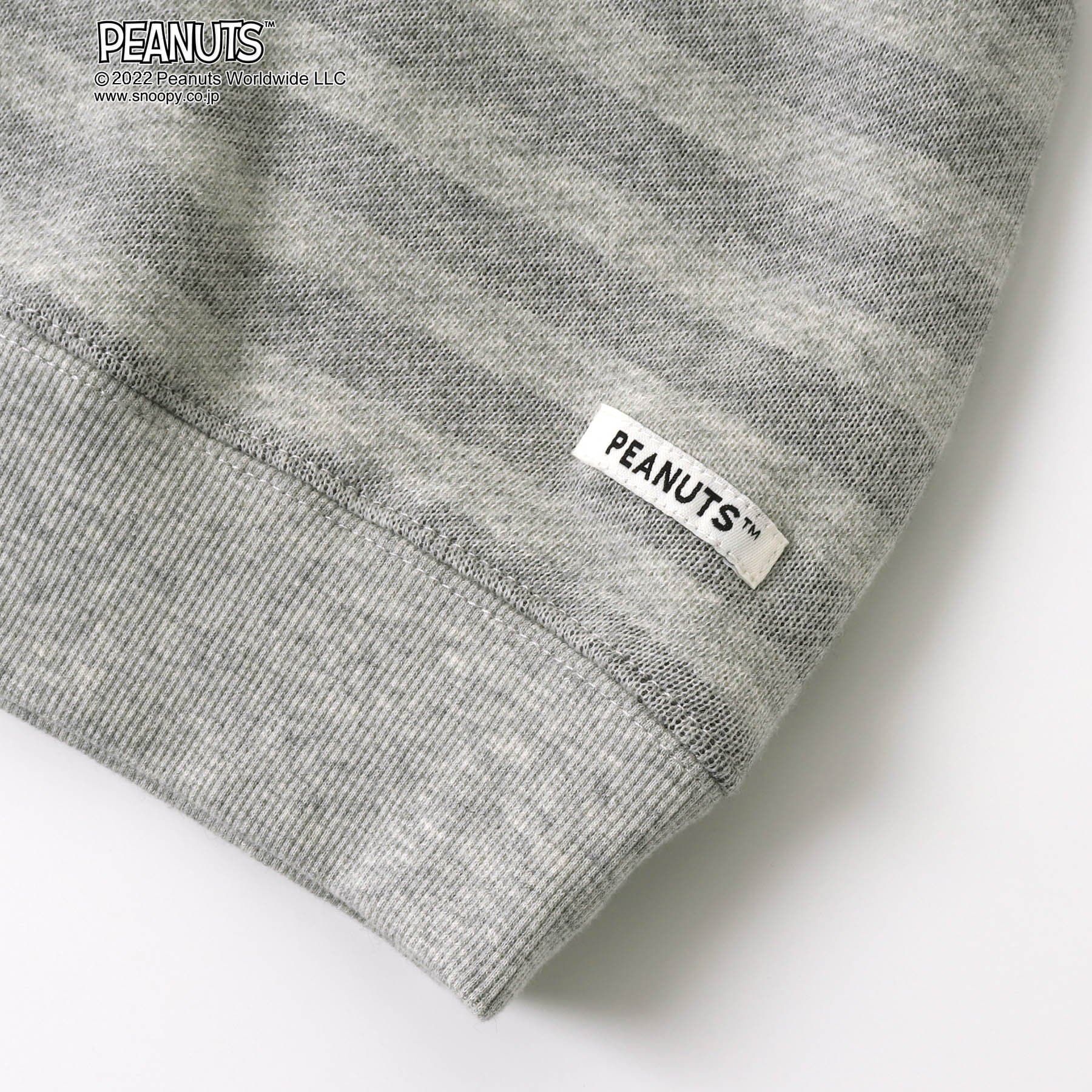 日本千趣會 - 史努比印花圓領長袖上衣-永遠的好友-條紋藍綠