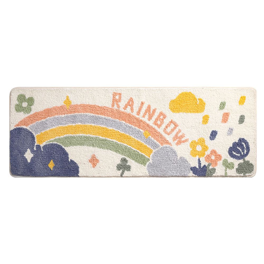 柔軟長條形床邊腳踏墊-Rainbow (50x150cm)