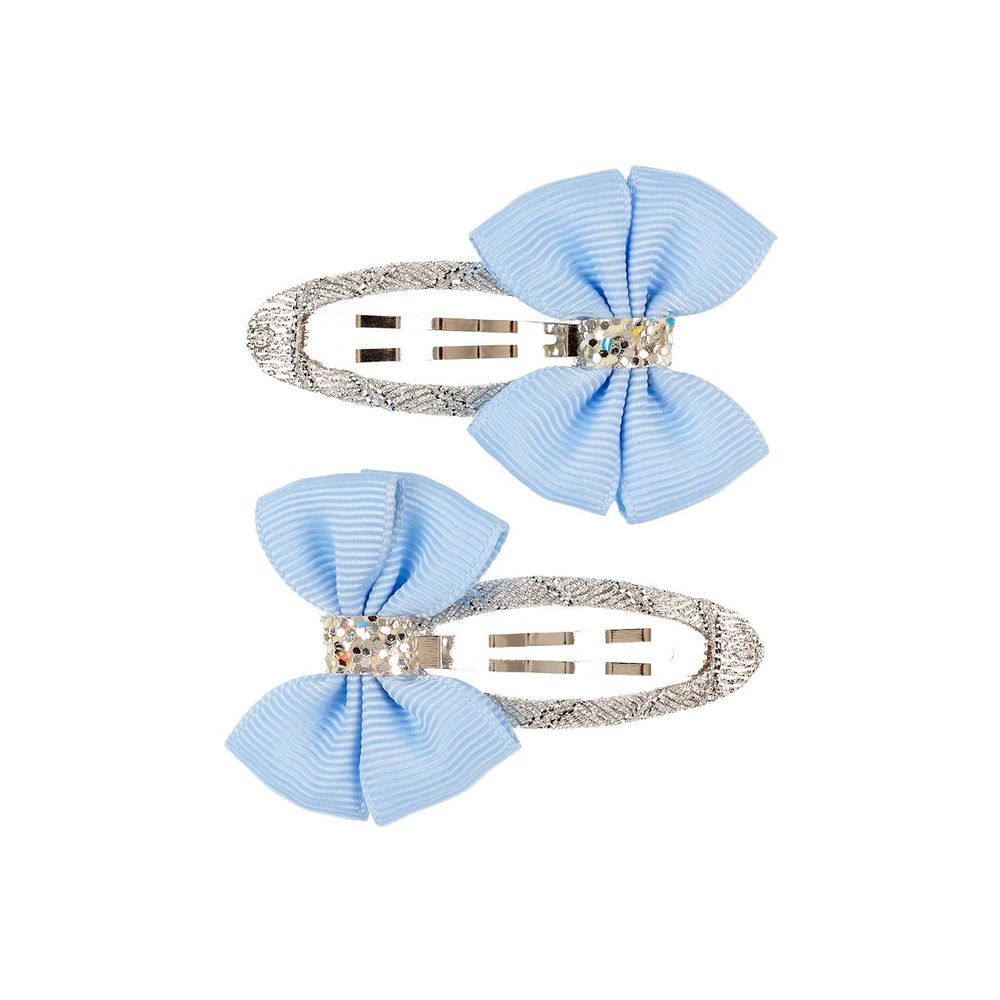 天空藍蝴蝶髮夾 2 入組