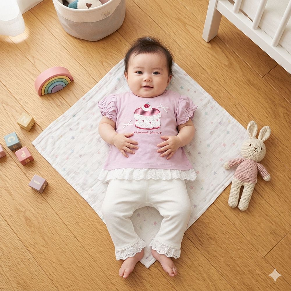 短袖T恤-胸前圖案-粉紅色