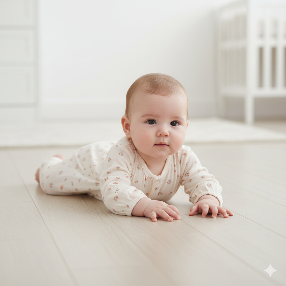 有機棉長袖連身衣-附帽子-粉紅色 (50~60cm)