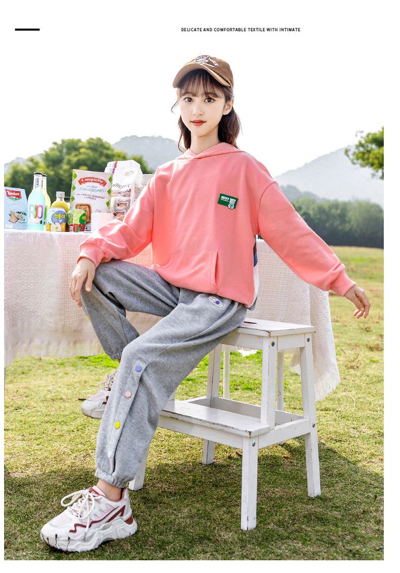 連帽休閒長袖上衣-Best熊熊標籤-黑色