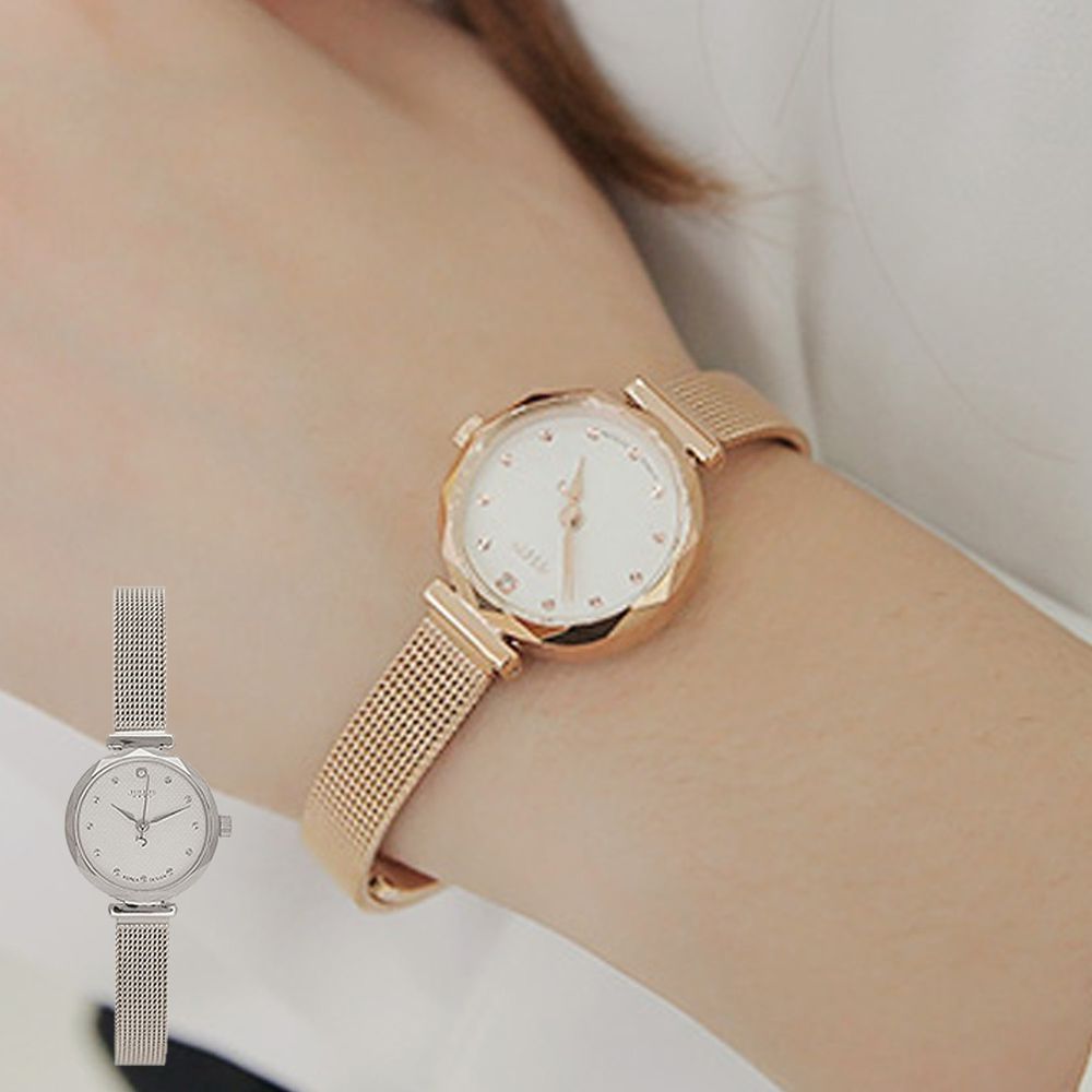 韓國 - 簡約金屬鍊帶腕錶