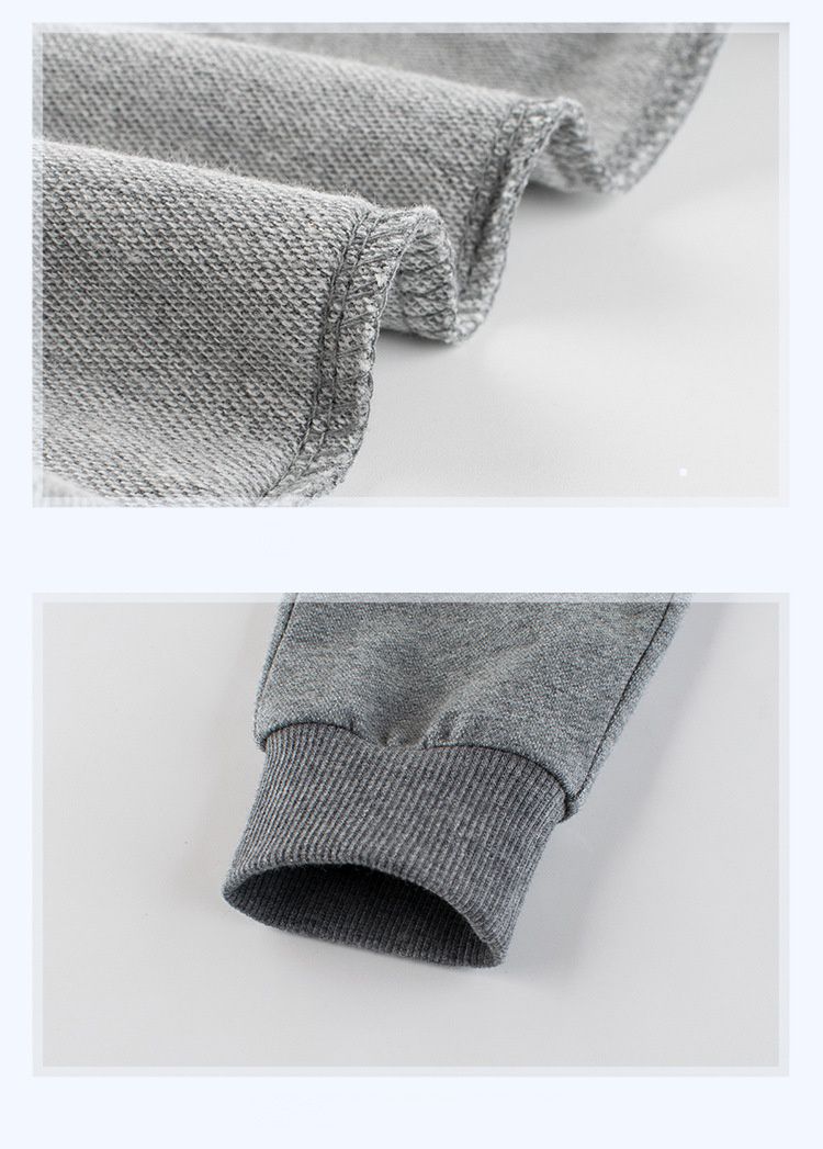 純棉長褲-黑色飛機