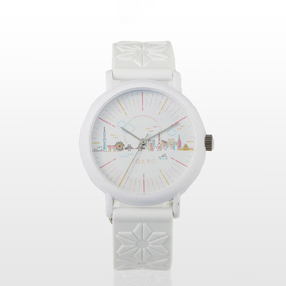 日本 MARUZEKI - KAORU 日本製香氛手錶(限定款)-東京天際線-白-檜