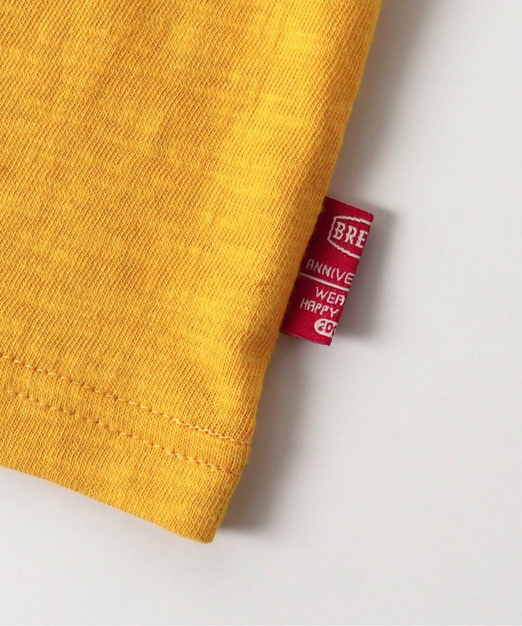 日本 BREEZE - [品牌週年限定]印花短袖上衣-微笑鬆餅-黃