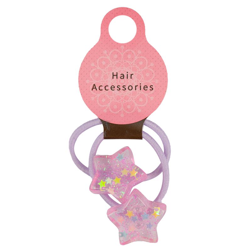 akachan honpo - 迷你髮圈2入-閃亮星星