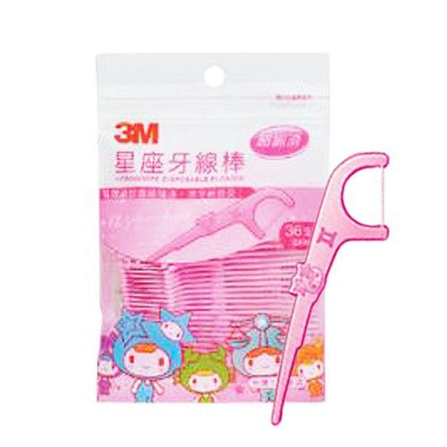 美國 3M - 細滑星座牙線棒-袋裝(36支)-媽咪專用