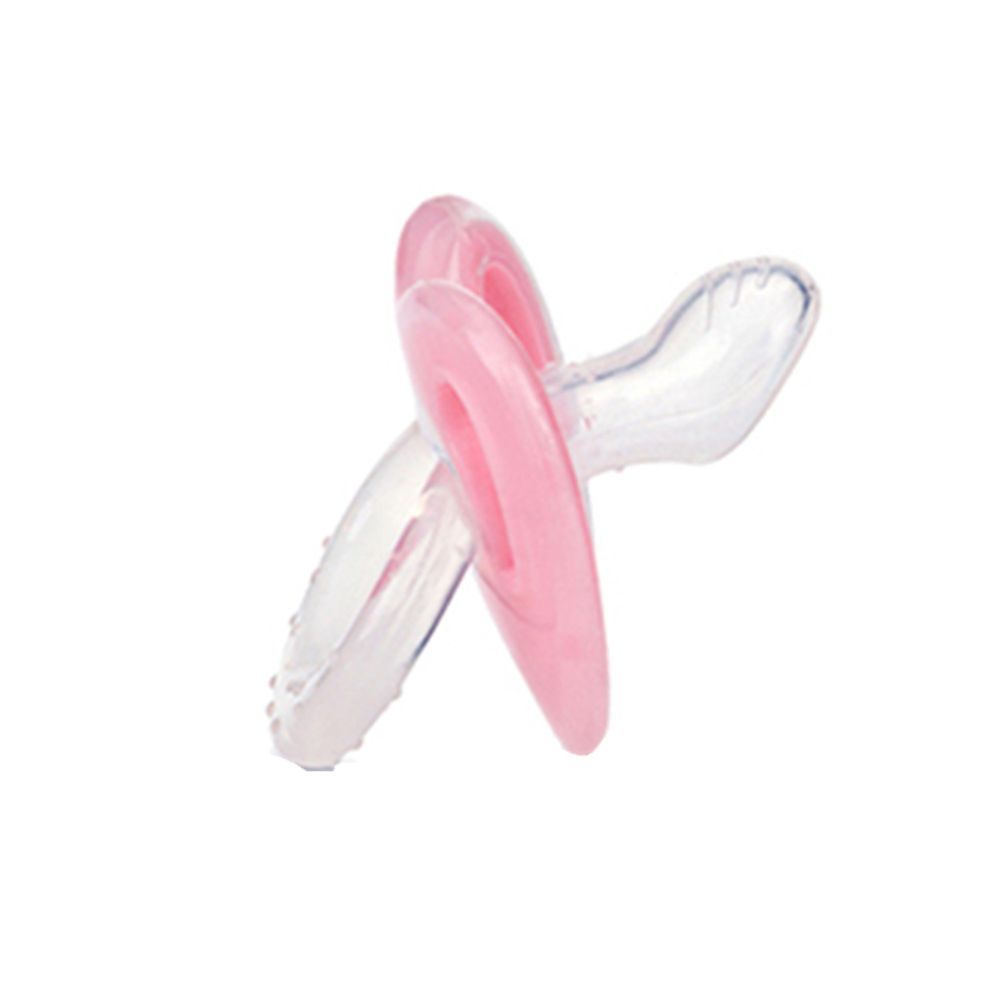 Nuby - Comfort矽膠拇指安撫奶嘴-0-6個月(附蓋)-粉