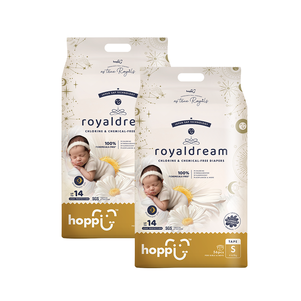 royaldream 皇家系列嬰兒尿布－黏貼型(S)－56片－2袋