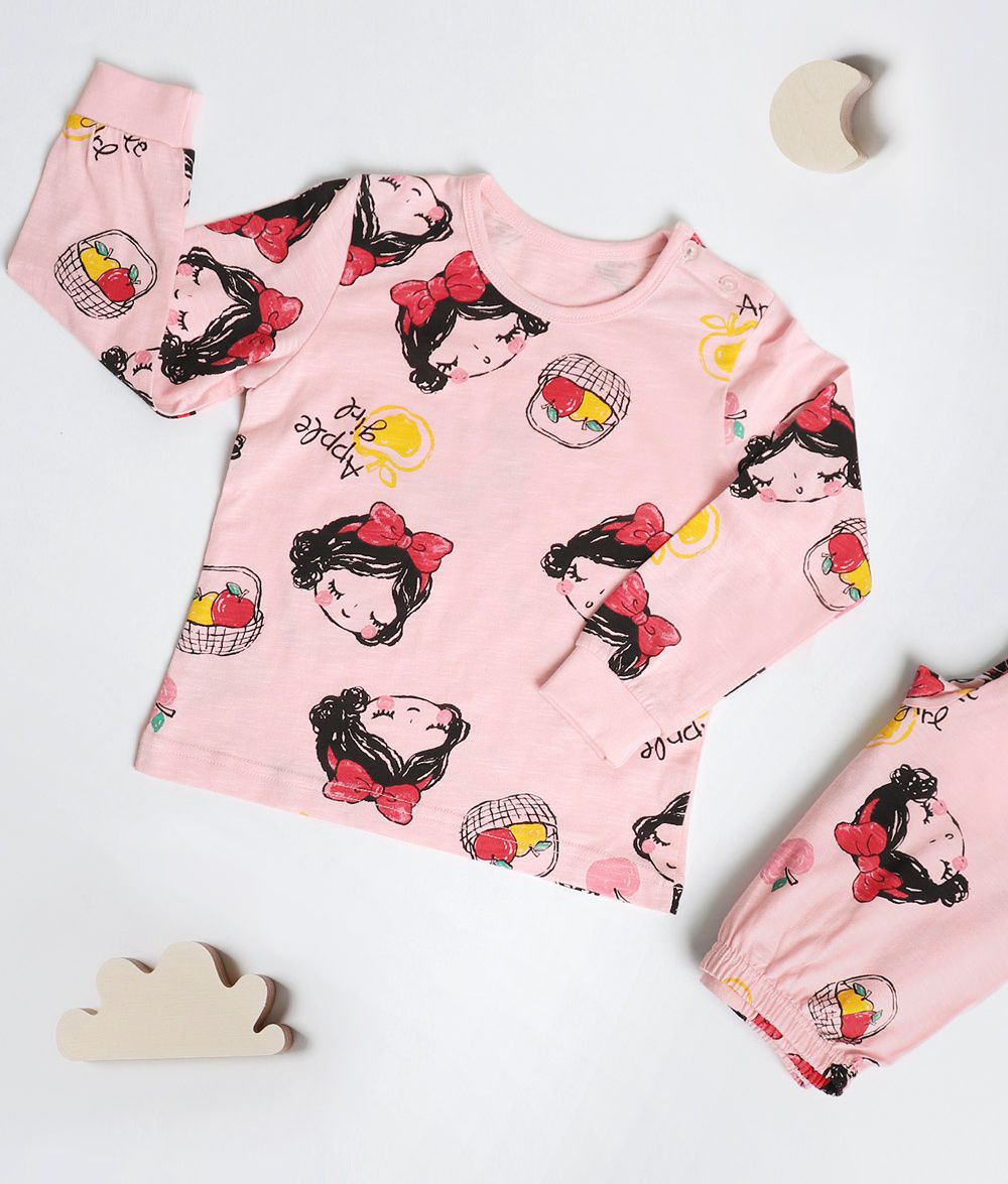 韓國 Mellisse - 韓製莫代爾透氣長袖家居服-白雪公主