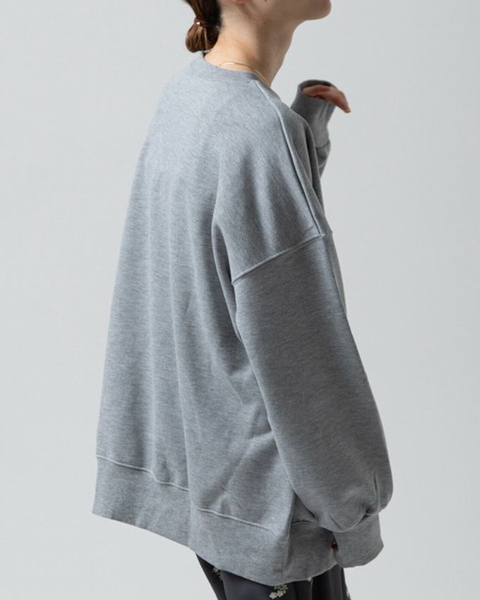 日本 gleam - 裏毛寬版天使惡魔貓咪印花大學T-炭黑