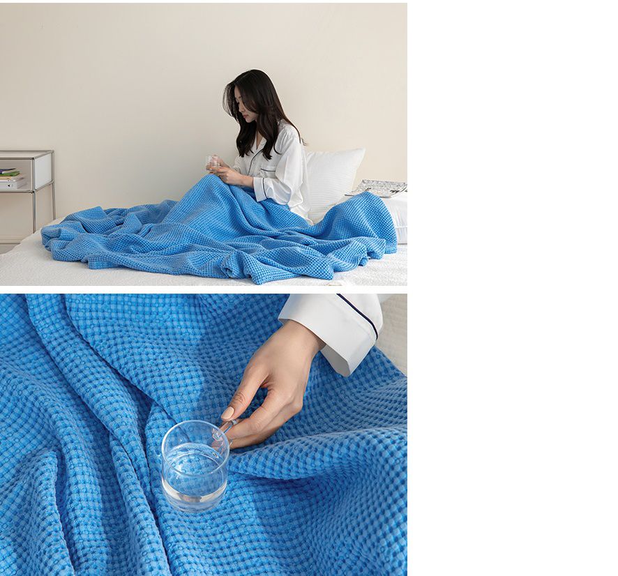 韓國 Maatila - 天絲莫代爾鬆餅被毯-藍莓