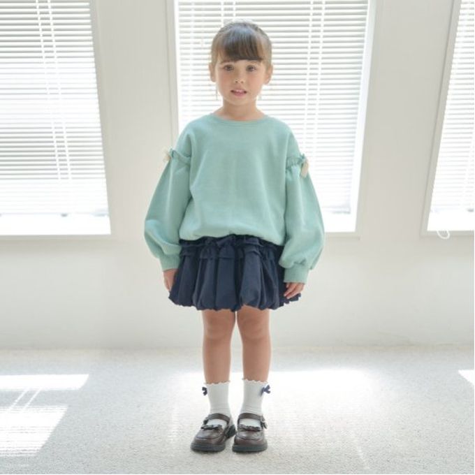 日本 Lycee mine - 澎澎皺摺造型短裙(可調腰圍)-淺粉