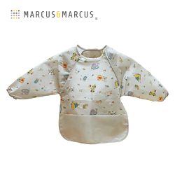 MARCUS&MARCUS - 動物樂園長袖防水圍兜-露營趣