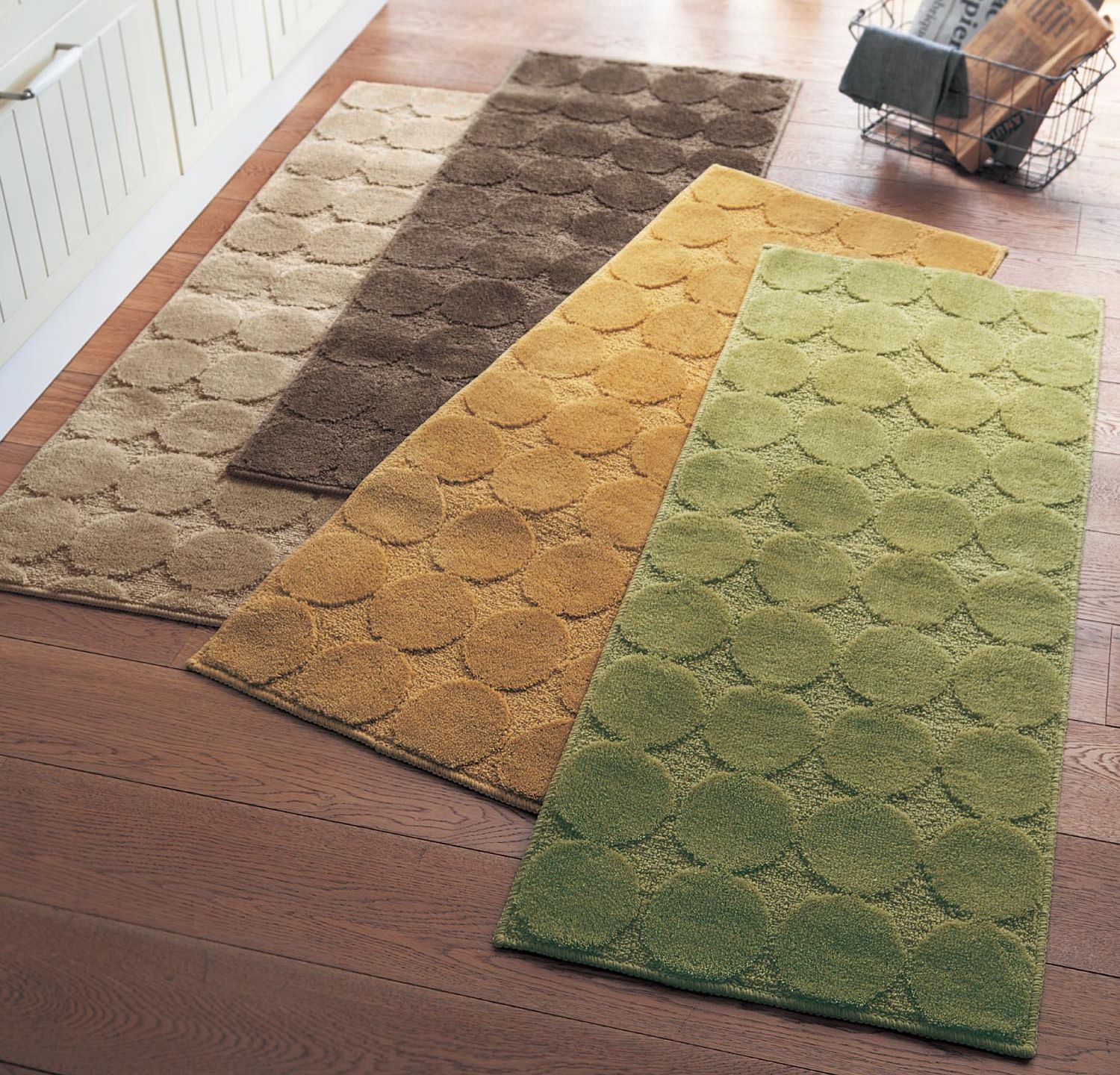 日本千趣會 - mini labo 去泥污腳踏墊-法蘭西花朵-藍綠