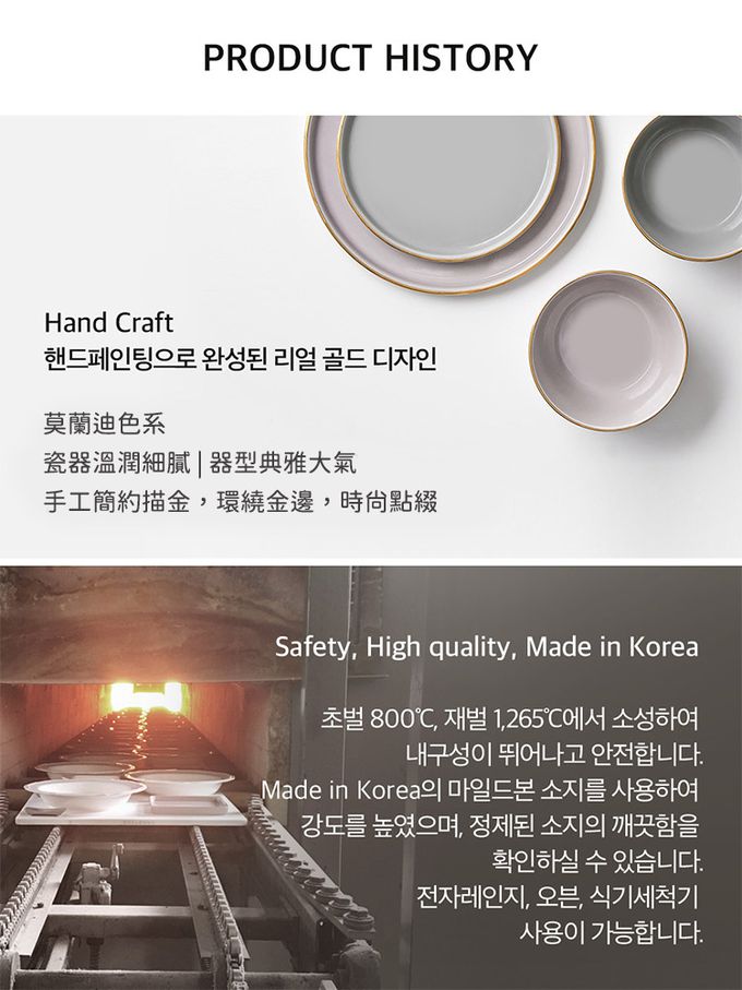 韓國 SSUEIM - LEED系列莫蘭迪陶瓷方形淺盤14cm (灰色)